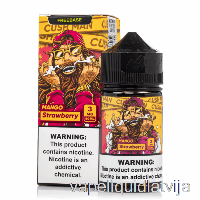 Cush Man - Mango Zemeņu - Nepatīkama Sula E-šķidrums - 60ml 0mg Vape šķidrums